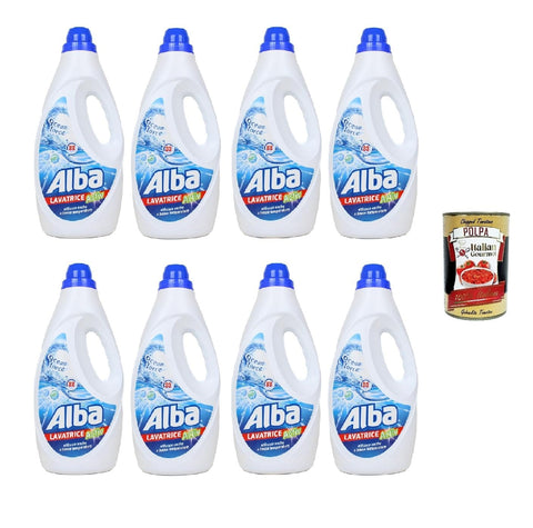Alba Lavatrice Active Ocean Force, Flüssigwaschmittel 33 Wäschen 8x 1850 ml inkl. Italian Gourmet polpa 400gr Original italienisch