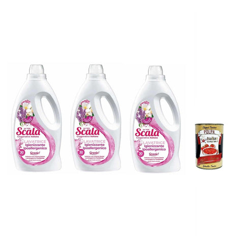 Scala detergente lavatrice Gelsomino e Patchouli 1, 5L Flüssigwaschmittel Jasmin und Patchouli, 3 x 1 5 l inkl. Italian Gourmet polpa 400gr Original italienisch