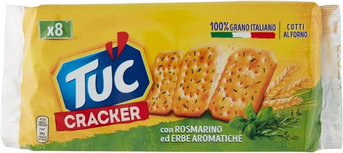 Tuc Gebackener Tuc Cracker mit Rosmarin und aromatischen Kräutern 6x 250g Original italienisch