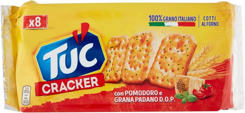 Italian Gourmet E.R. Crackers 6x Tuc Cracker mit Tomaten und gebackenem Grana Padano - 250g 8000090600861