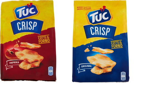 Italian Gourmet E.R. Crackers Testpaket 6x TUC Crisp Salzgebäck Crackers Gebacken gesalzen 3x Meersalz 3x Paprika 100g + Italian gourmet polpa 400g 7622210630803