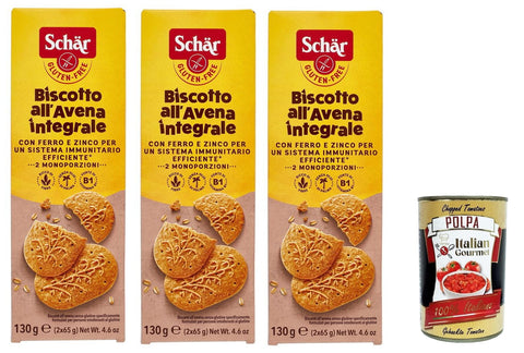 Italian Gourmet E.R. Cupcakes Schar Biscotto all'Avena integrale con Ferro e Zinco per un Sistema Immunitario Efficiente Vollkorn-Haferkekse mit Eisen und Zink für ein effizientes Immunsystem 3x130gr+ Italian Gourmet polpa 400g 8032804040014