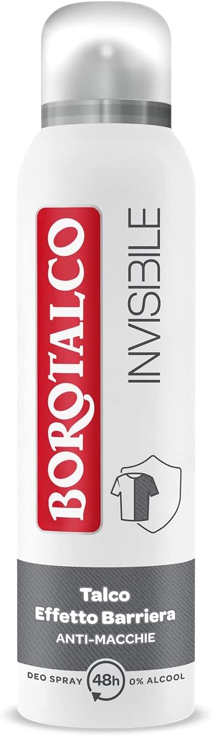 Italian Gourmet E.R. Deo 12x Borotalco Invisibile deodorant Deo-Spray alkoholfrei mit Talk-Barriere-Effekt, 48h Classic Parfüm 150 ml + Italian Gourmet Polpa 400g 8002410045628
