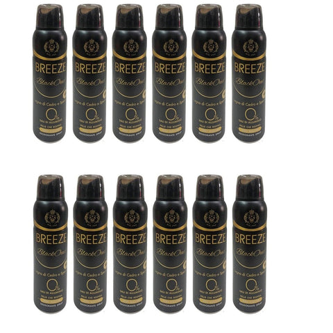 Breeze Deo Spray Black Oud 12x 150ml inkl. Italian Gourmet polpa 400g Original italienisch