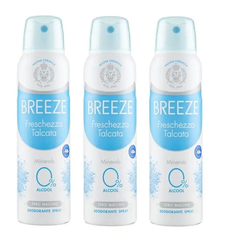 Breeze Freschezza Talcata Deo-Spray 150 ml 3x Original italienisch inkl. Italian Gourmet Polpa 400g