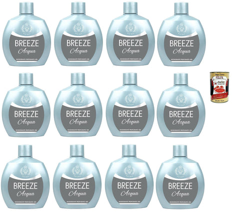 Italian Gourmet E.R. Deo BREEZE Acqua Deodorante Squeeze, Deodorant ohne Gas und ohne Aluminiumsalze, 48h Duftendes Deodorant, 12x 100ml + Italian Gourmet polpa 400g 8032804040014
