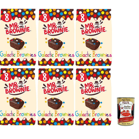 Mr. Brownie MR.Brownie Galactic Schokoladenbrownies mit gezuckerten Mandeln 6x200g Original italienisch Desserts