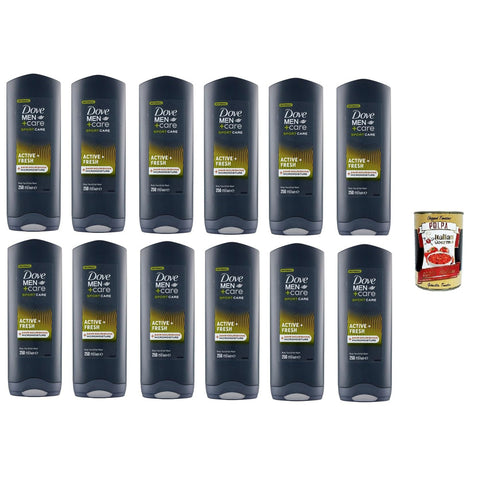 D.Men + Care Sport Care Active + Fresh Body, Face & Hair Wash 12x250 ml inkl. Italian Gourmet polpa 400g Original italienisch
