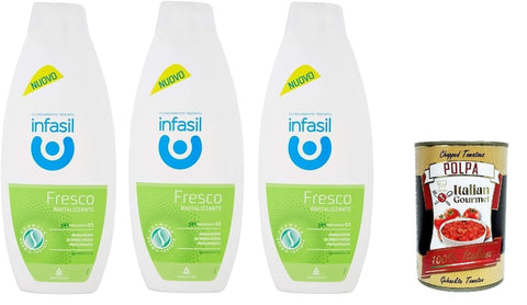 Italian Gourmet E.R. Duschgel Infasil Frische Duschbad revitalisierend, klinisch getestet und hautfreundlich, 3x 500 ml + Italian Gourmet polpa 400 8032804040014
