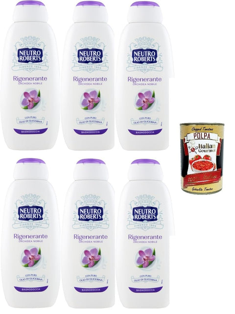 Italian Gourmet E.R. Duschgel Neutro Roberts Regenerierendes Orchidea Nobile Duschgel 6x450 ml+ Italian Gourmet polpa 400gr 8032804040014