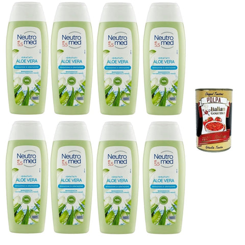 Italian Gourmet E.R. Duschgel Neutromed pH 5,5 Idratati Aloe Vera Bagnodoccia, pH 5,5 Hydrated Aloe Vera Body Wash, 8x400 ml+ Italian Gourmet polpa 400g 8032804040014