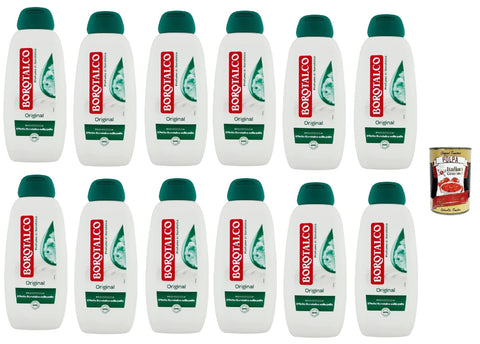 Italian Gourmet E.R. Duschgel Original Duschbad, Duschgel mit Borotalkum-Duft, Formel mit feuchtigkeitsspendenden Mitteln, Borotalkum-Effekt auf der Haut, dermatologisch getestet, 12x 450 ml + Italian Gourmet polpa 400g