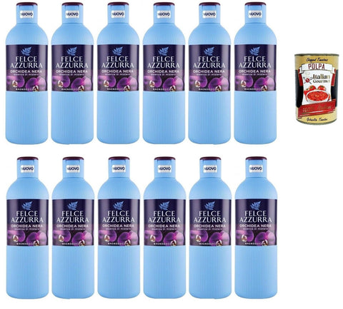 Italian Gourmet E.R. Duschgel Paglieri Felce Azzurra Bagnodoccia Orchidea Nera, Schwarze Orchideen-Körperwäsche, Duschgel 12x 650ml + Italian Gourmet polpa 400g 8032804040014
