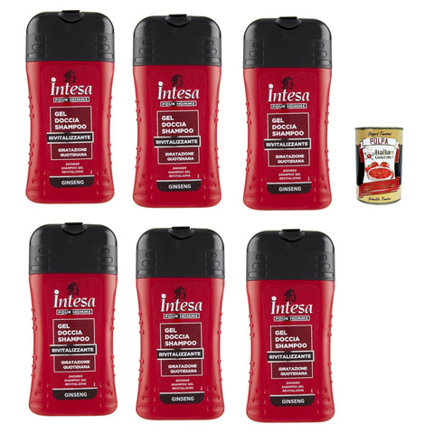 Vereinbarung Homme Dusche & Shampoo 250 Ginseng Kompatible für Körper und Haar 6x Original italienisch Pflege
