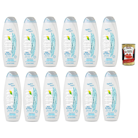 Vidal Bagnoschiuma Hydra Pure Schaumbäder Bades bath shower foam 12x 500 ml Pflege und Reinigung des Körpers Original italienisch inkl. Italian Gourmet Polpa 400g
