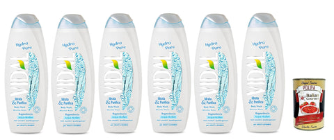 Italian Gourmet E.R. Duschgel Vidal Bagnoschiuma Hydra Pure Schaumbäder Bades bath shower foam 6x 500 ml Pflege und Reinigung des Körpers + Italian Gourmet polpa 400g 8032804040014