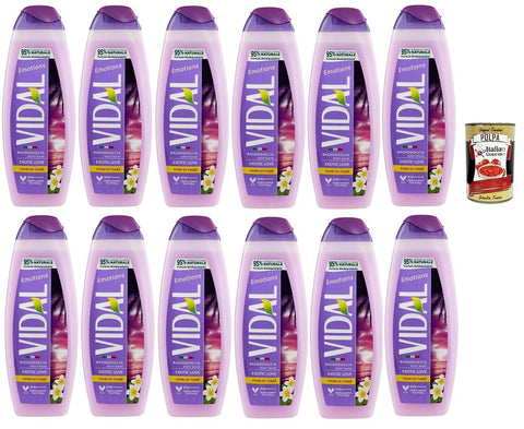 Italian Gourmet E.R. Duschgel Vidal emotions bagnodoccia exotic love fiori di tiaré 500 ml, Diademblumen Schaumbäder Bades bath shower foam 12x 500ml + Italian Gourmet polpa 400g 8032804040014