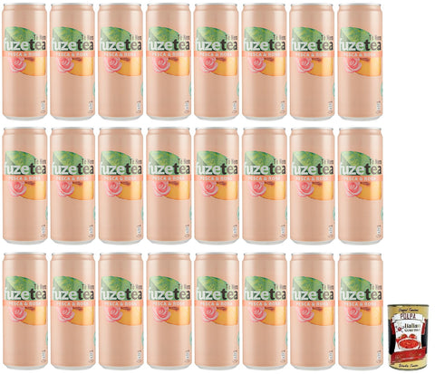 Fuze tea Pesca, Schwarzer Tee Pfirsich und Rosen Eistee 24x330ml Original italienisch Getränk