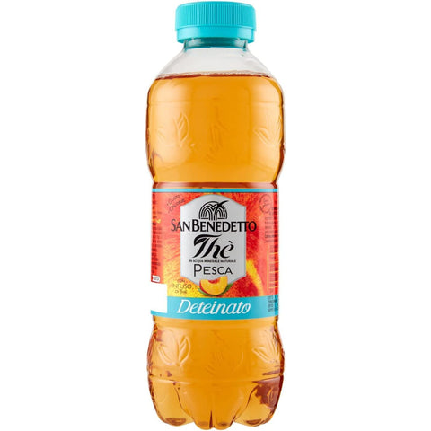 San Benedetto the deteinato pesca PET 500ml der entkoffeinierte Pfirsich alkoholfreies Getränk erfrischendes Getränk 24x Original italienisch