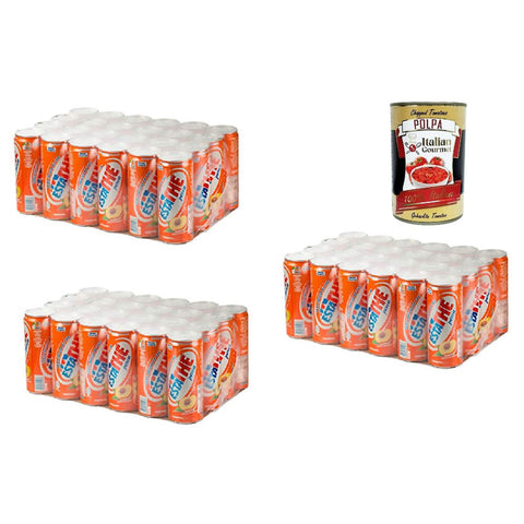 Ferrero Eistee Pfirsch The' Pesca Dose 330 ml ESTATHE tea the erfrischend 72x Original italienisch inkl. Italian Gourmet Polpa 400g