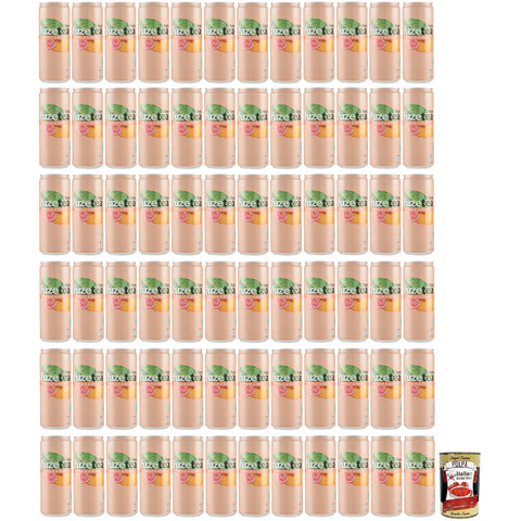 Fuze tea Pesca,Schwarzer Tee Pfirsich- und Rosen Eistee,Erfrischungsgetränk,Alkoholfrei,Einwegdose 330ml 72x Original italienisch inkl. Italian Gourmet Polpa di Pomodoro 400g Dose