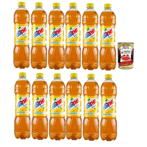 Estathe Eistee Zitrone, The' Limone Einweg PET Flasche Tea The Erfrischungsgetränk, lemon iced tea 12x1,5l Original italienisch