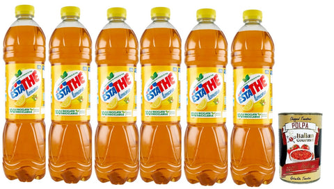 Estathe Eistee Zitrone, The' Limone Einweg PET Flasche Tea The Erfrischungsgetränk, lemon iced tea 6x1,5l Original italienisch