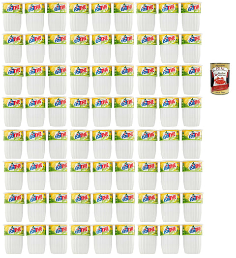 Italian Gourmet E.R. Eistee ESTATHE Thè Limone zero 72x 20cl, Eistee The' Zitrone ohne Zucker, ice tea erfrischend, Ohne Konservierungsstoffe und künstliche Farbstoffe, no sugar tea + Italian Gourmet polpa 400g 8032804040014