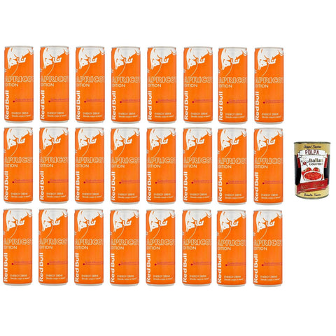Energy Drink Aprikosen - Erdbeer - Geschmack 24 x 250 ml inkl. Italian Gourmet polpa 400g Original italienisch