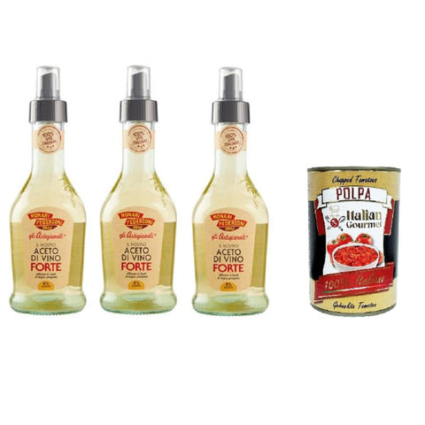 Monari Federzoni Gli Artigianali Il nostro Aceto di Vino Bianco Forte Gli Artigianali Unser starker Weißweinessig 3x250ml Original italienisch Zutat