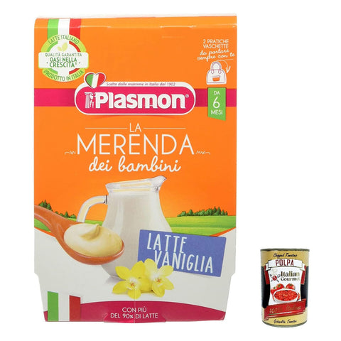 Plasmon La Merenda Nutri - Mune Latte e Vaniglia 240gr ( ) 6x 2x 120g inkl. Italian Gourmet polpa 400g Original italienisch