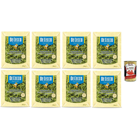 De Cecco Eier - Tagliatelle Nr. 107 mit Spinat 8x 250gr inkl. Italian Gourmet polpa 400g Original italienisch