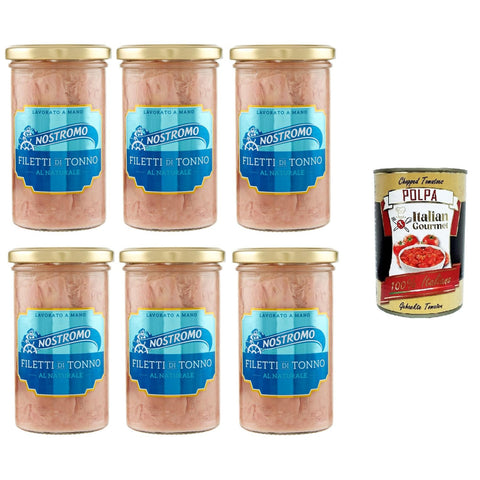 Nostromo Filetti di tonno al Naturale Natürliche Thunfischfilets 6x250g Original italienisch Feinkost