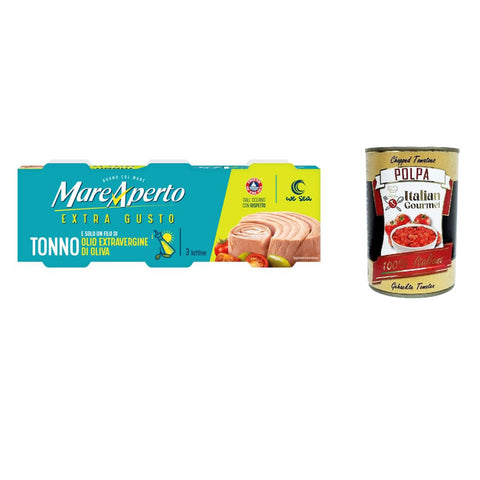 Mare Aperto Extra gusto Tonno Thunfisch mit Natives Olivenöl extra Thunfisch konserven wilder Thunfisch 3x60g Original italienisch Feinkost