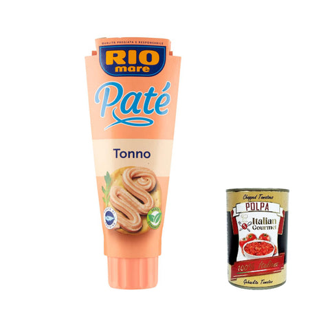 Rio Mare Pate patè Tonno Thunfischcreme Brotaufstrich Streichfähiges 3x 100g inkl. Italian Gourmet polpa 400g Original italienisch