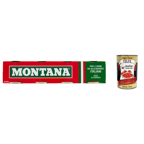 Montana carne classica Rindfleisch in Aspik 100% Fleisch 4x90g Original italienisch Feinkost