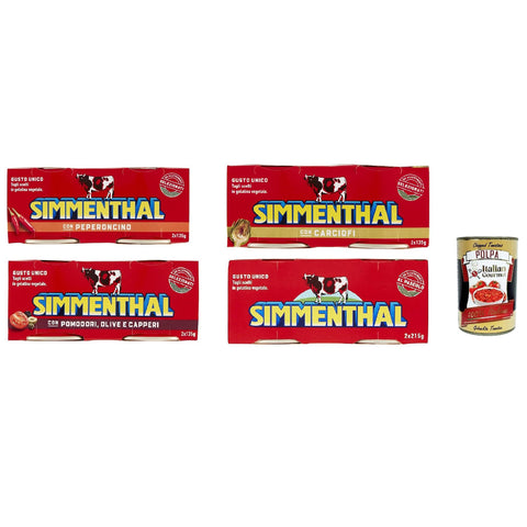 Simmenthal carne in scatola Testpaket, Rindfleisch in Aspik 100% Fleisch Aspikfleisch 1 Stk Original italienisch Feinkost