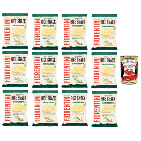 Fiorentini gli Originali Rice Snack Rosmarino the Originals Reissnack Rosmarin 12x 40 g italienisch inkl. Italian Gourmet Polpa 400g