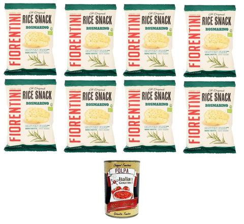 Italian Gourmet E.R. Flips Fiorentini gli Originali Rice Snack Rosmarino the Originals Reissnack Rosmarin 8x 40 g+ Italian Gourmet polpa 400g 8032804040014