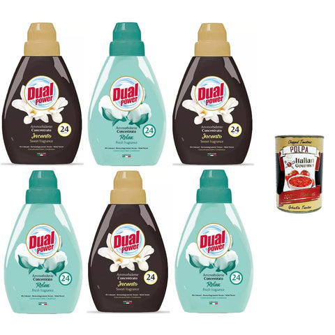 Dual Power Weichspüle Konzentrieren Testpaket Relax, Incanto 6x 600ml inkl. Italian Gourmet Polpa 400g Original italienisch