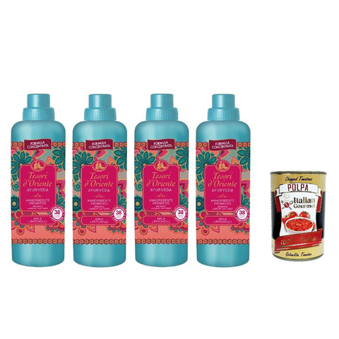 Tesori d'oriente Tesori d’Oriente AMMORBIDENTE AYURVEDA Olio di Amla e Patchouli, Konzentrierter Weichspüler 4x760ml Original italienisch Haushalt