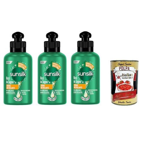 Sunsilk Crema Districante Ricci Da Sogno Dream Curl Entwirrungscreme 3x 200ml inkl. Italian Gourmet polpa 400g Original italienisch
