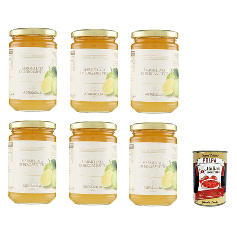 Agrisicilia Marmellata di Bergamotto, Bergamot marmelade, jam marmelade 6x360g Original italienisch Fruchtaufstrich