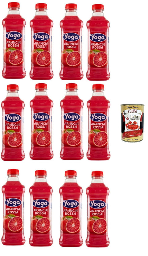 Italian Gourmet E.R. Fruchtaufstrich Yoga PET flasche Fruchtsaft fruit juice Arancia rossa Rote orange saft 12x 1000ml + Italian Gourmet polpa 400g 8032804040014