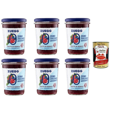 Zuegg Zero Frutti di bosco, Beeren Marmelade Jam Ohne Zuckerzusatz, – Italian Gourmet
