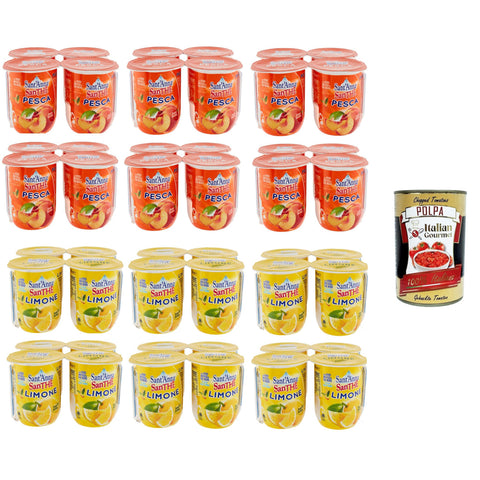 Sant'Anna testpaket SanThè Zitronen Pfirsich Tee Mit echtem Schwarztee Aufguss in Wasser 48x200ml Original italienisch Getränk
