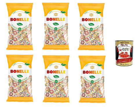 Italian Gourmet E.R. Fruchtgummis Bonelle Geleès PETIT Weichbonbons ohne tierische Gelatine, natürliche Aromen 6x1000gr+ Italian Gourmet Polpa 400g 8032804040014