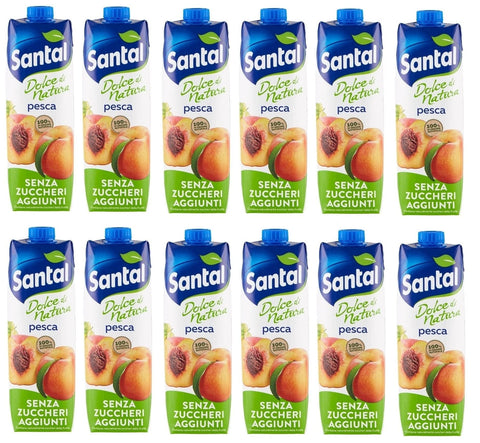 Parmalat Santal Succo di Frutta Pesca Dolce di Natura Zero Zuccheri Aggiunti Pfirsich Fruchtsaft Null Zuckerzusatz Erfrischendes Erfrischungsgetränk Tetrapack 1000ml 12x Original italienisch