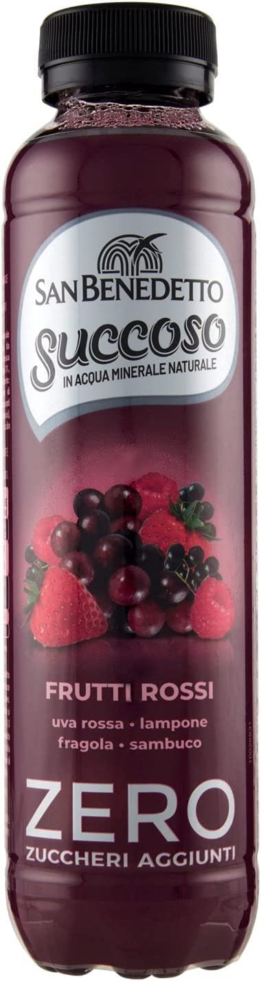 San Benedetto Succoso Rote Früchte zero PET ohne zucker Fruchtsaft saft 24x40cl Original italienisch Getränk