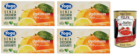 Yoga Succhi di Frutta Optimum Ace, Fruchtsäft Geschmack Apfel 3x200ml Original italienisch Getränk
